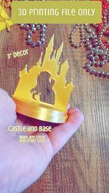 Disney Castle Beauty and the Beast Silhouette Small Centerpiece Decorations