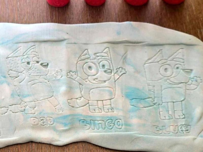 Bluey, Bingo, Mum, and Dad Play-Doh Rollers