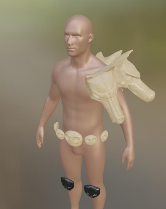 Zagreus Shoulder, belt and knee prop HADES COSPLAY