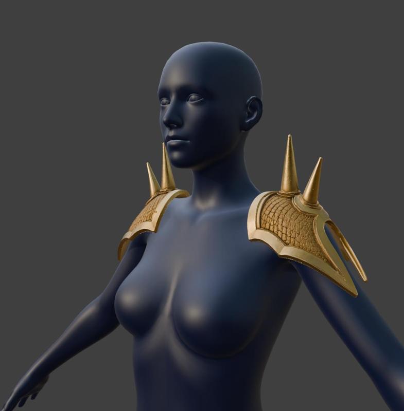 Pharaoh's Golden Fangs Pauldrons