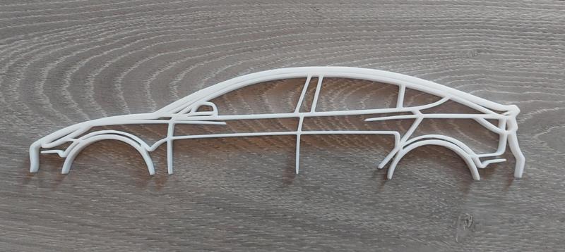 Tesla Car silhouette Wall art 