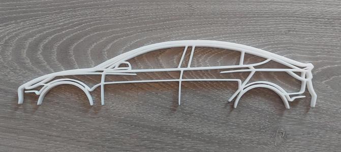 Tesla Car silhouette Wall art 