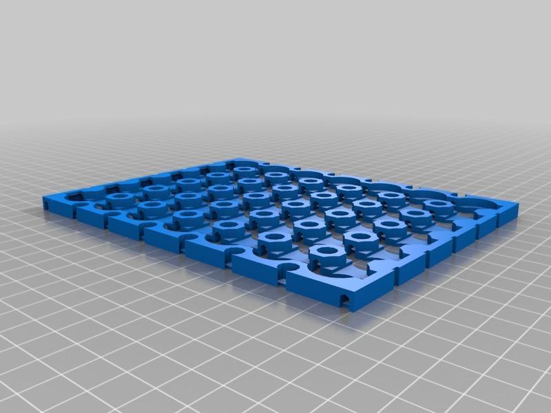 Customizable 18650 battery tray holder (all sizes up to 10s10p precompiled)