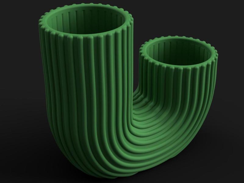 Modern U-Shaped Vase