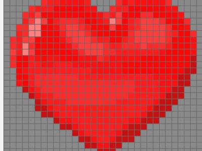 Pixel heart
