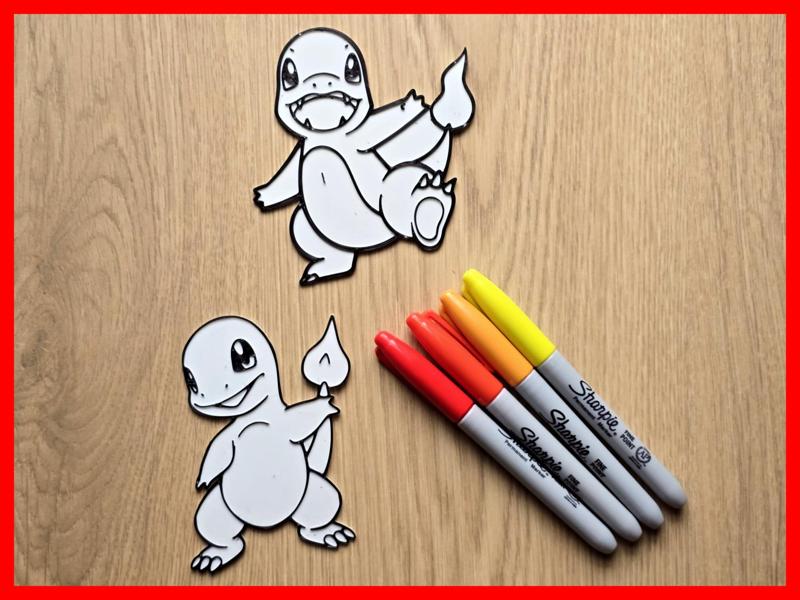 Charmander Pokemon DIY Coloring