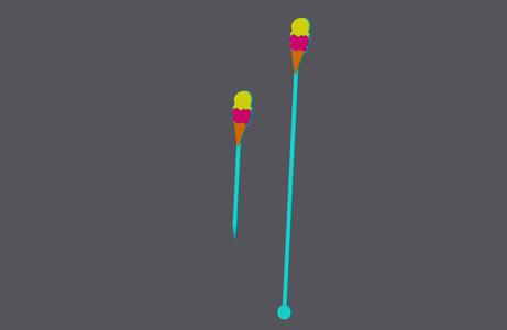 Ice Cream Cone - Cocktailset with stick and pick