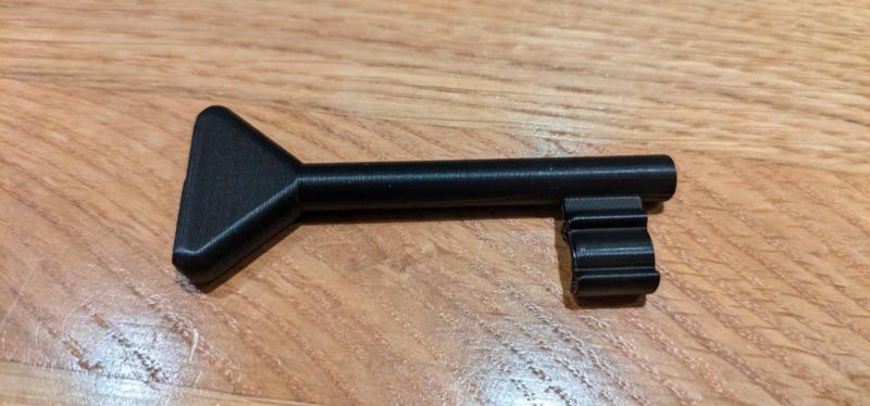 Simple key for old indoor doors