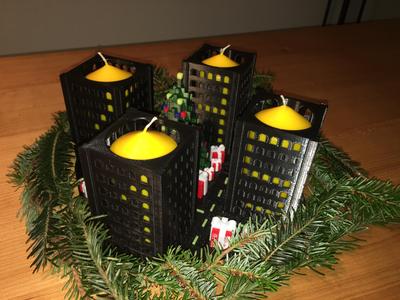 XMAS Advent wreath city style