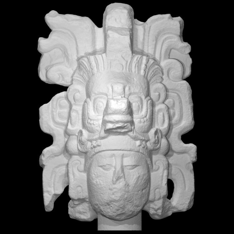 Bust of a priest of Chaac, Copan
