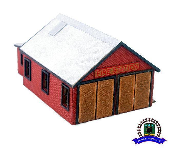 Laser Cut - 1/87 (HO) Scale - Old Time Fire Station - Bricks