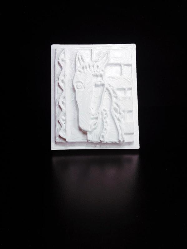 Horsehead on yellow Background