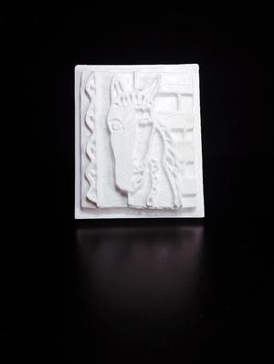 Horsehead on yellow Background