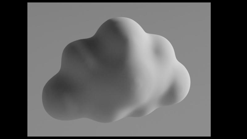 Cute Cloud Cartoon 3D