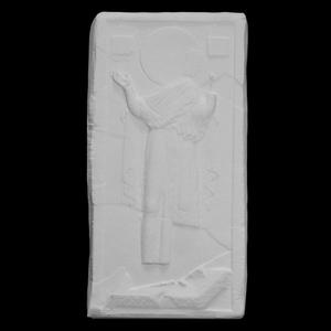 Icon with relief Virgin Mary at Prayer (Orans)