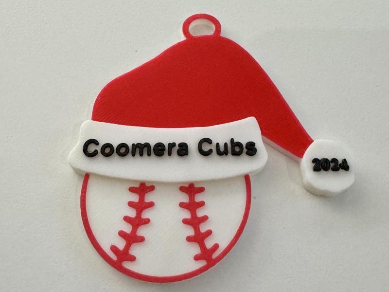 Baseball Ornament with custom name and year