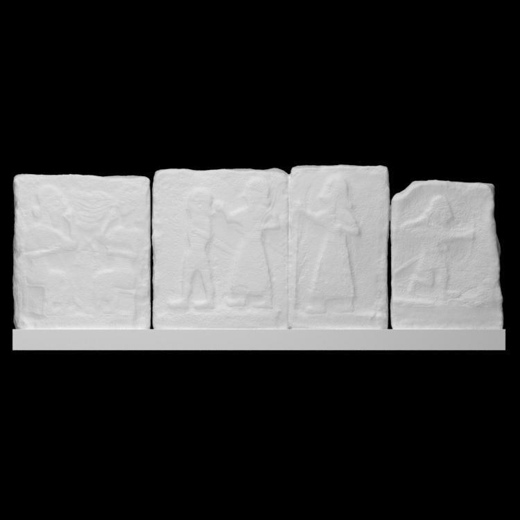 Relief orthostats from a citadel gate