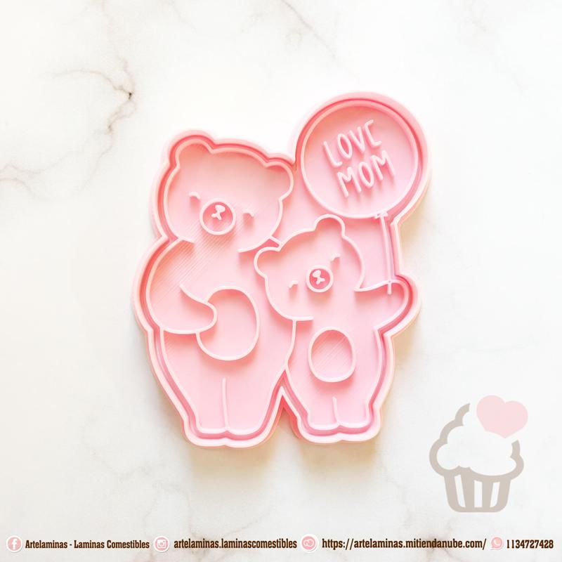 Mama Bear and Teddy Bear Balloon Cookie Cutter
