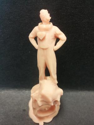 geometric clown face ring