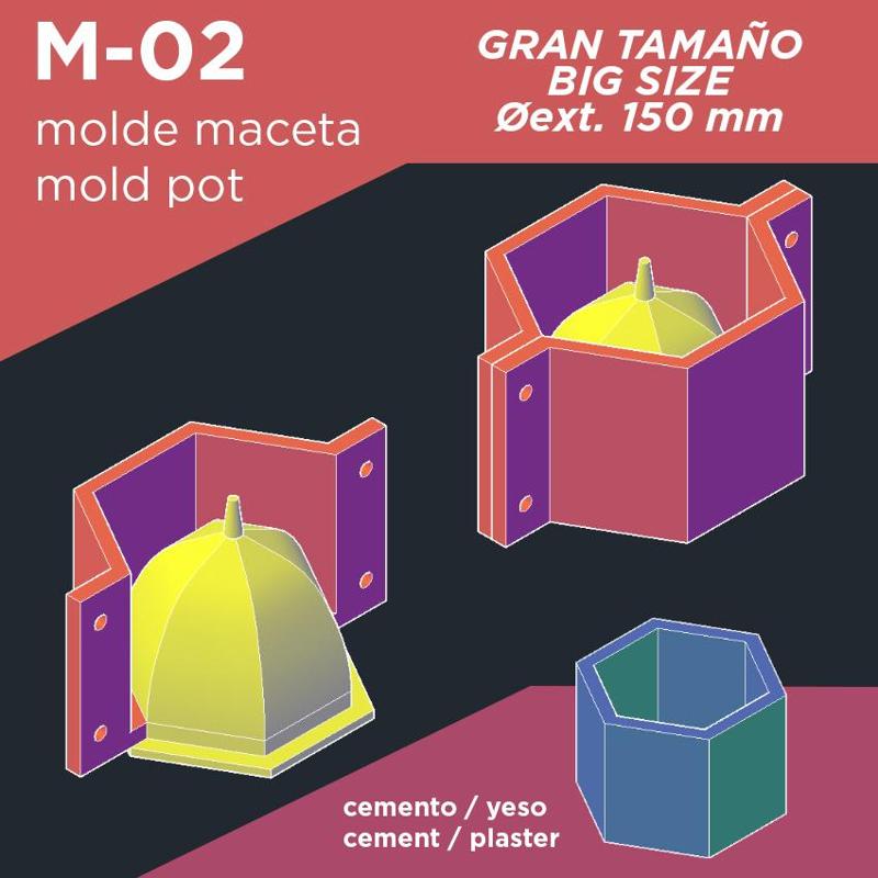 Mold for Cement or Gypsum Planter - 150 mm