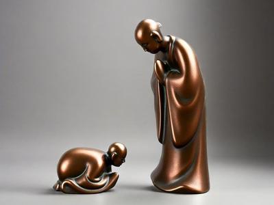 Apprenticeship Scene: Little Monk Seeking Wisdom and Learning