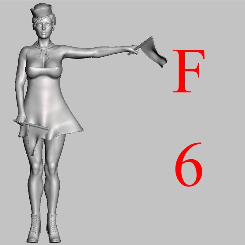 Alphabet. FlagWoman. Letter F