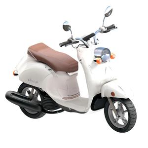 Classic White Scooter 3D Model - Game Ready