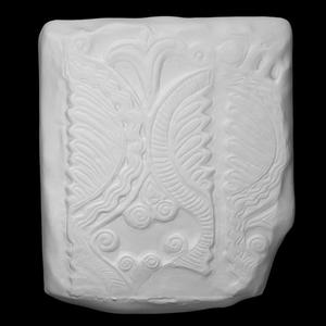 Decorative fragment figuring floral and geometrical elements