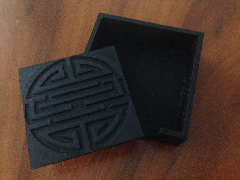 Chinese inspired pattern coaster set