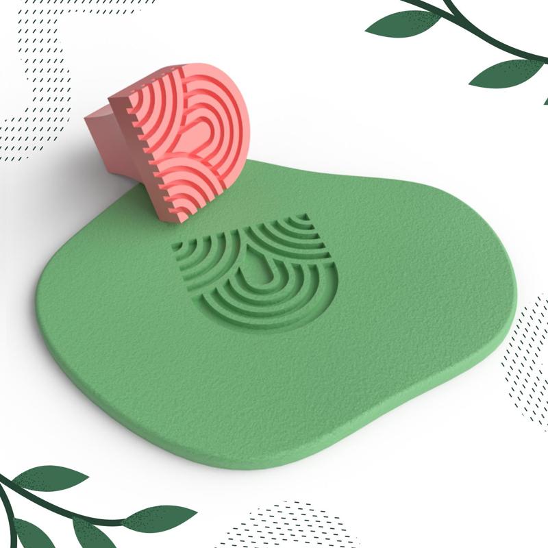 CLAY STAMP NO.08 | DIGITAL STL FILE | 1 SIZE