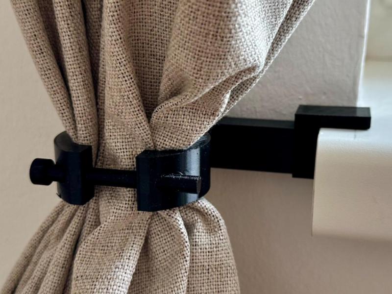 Curtain tie-back window sill - V2