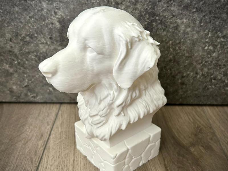 Realistic Golden Retriever Bust Dog