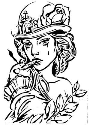 Girl stencil 84