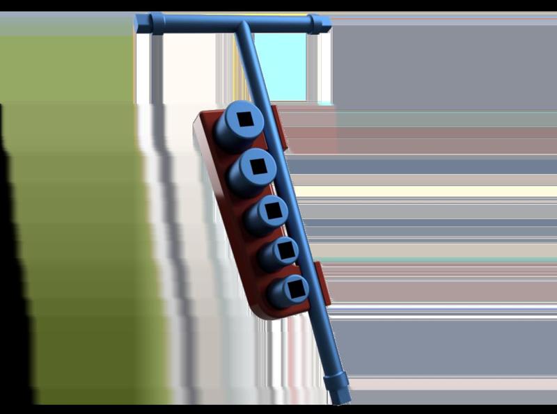 Wall mount for impact sockets and T-key