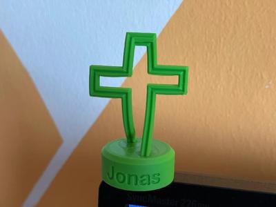 3D Cross Crucifix with Name Base   