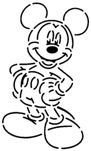 Mickey Mouse stencil 8
