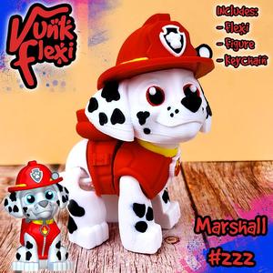 Paw Patrol Marshall MultiColor Flexi Print-In-Place + figure & keychain