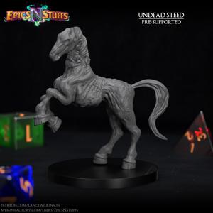 Undead Steed Miniature - Pre-Supported