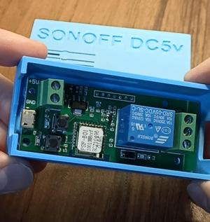 Sonoff DC 5v box modif button