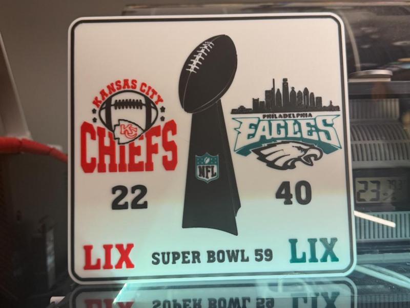PHILADELPHIA EAGLES SUPERBOWL 59 WITH SCORE