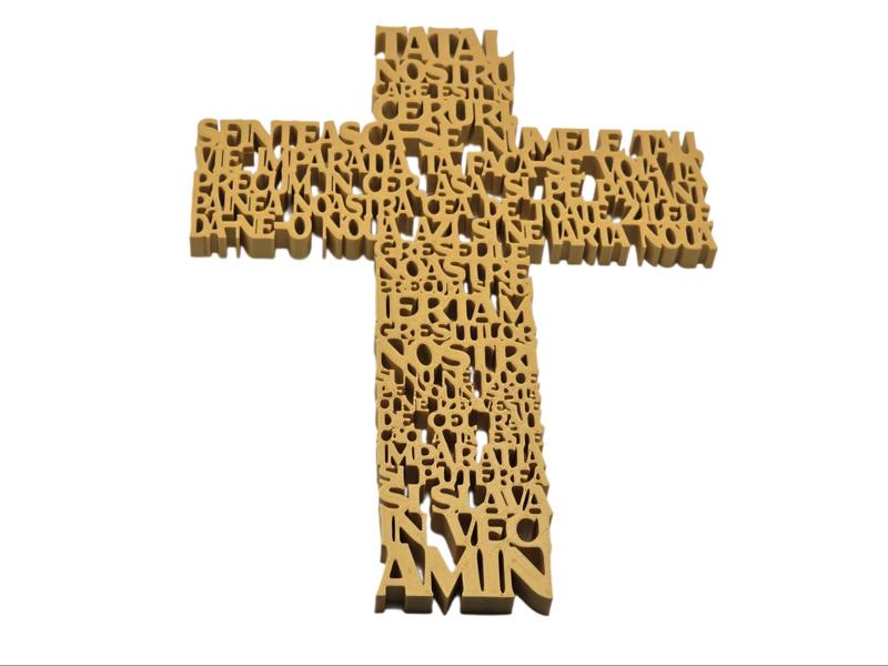 Cross, the Lord’s Prayer, Romanian