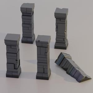 Large stone block Pillars