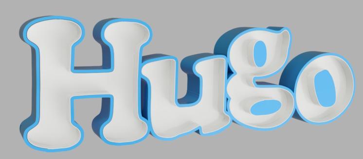 Cartel Luminoso led RGB ( HUGO )