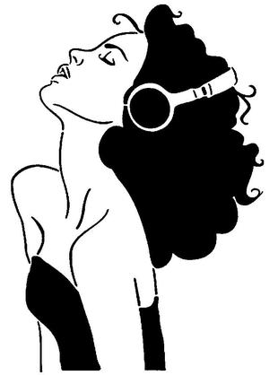 Girl stencil 107