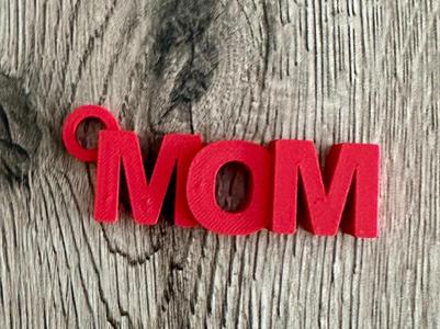 Mom Mama Nameplate Keychain