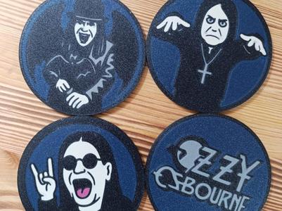set of 4 coasters Ozzy Osbourne 