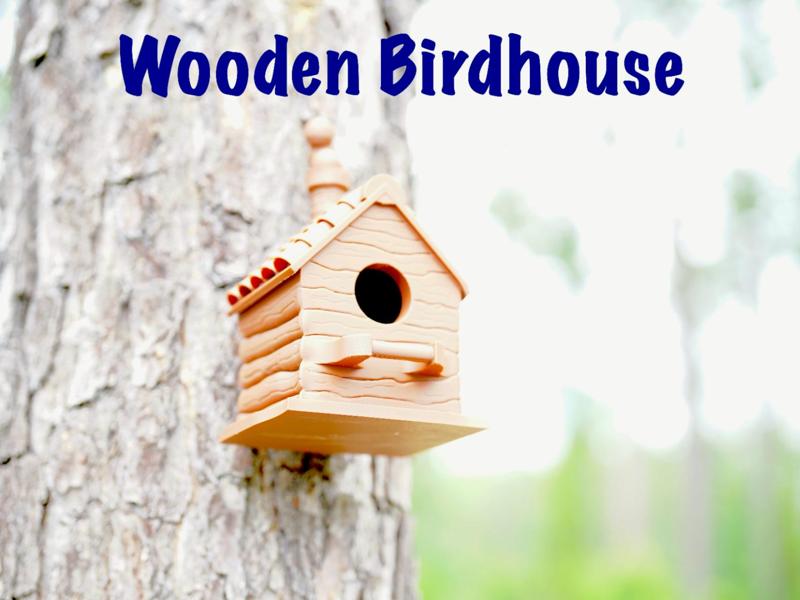 Wooden birdhouse