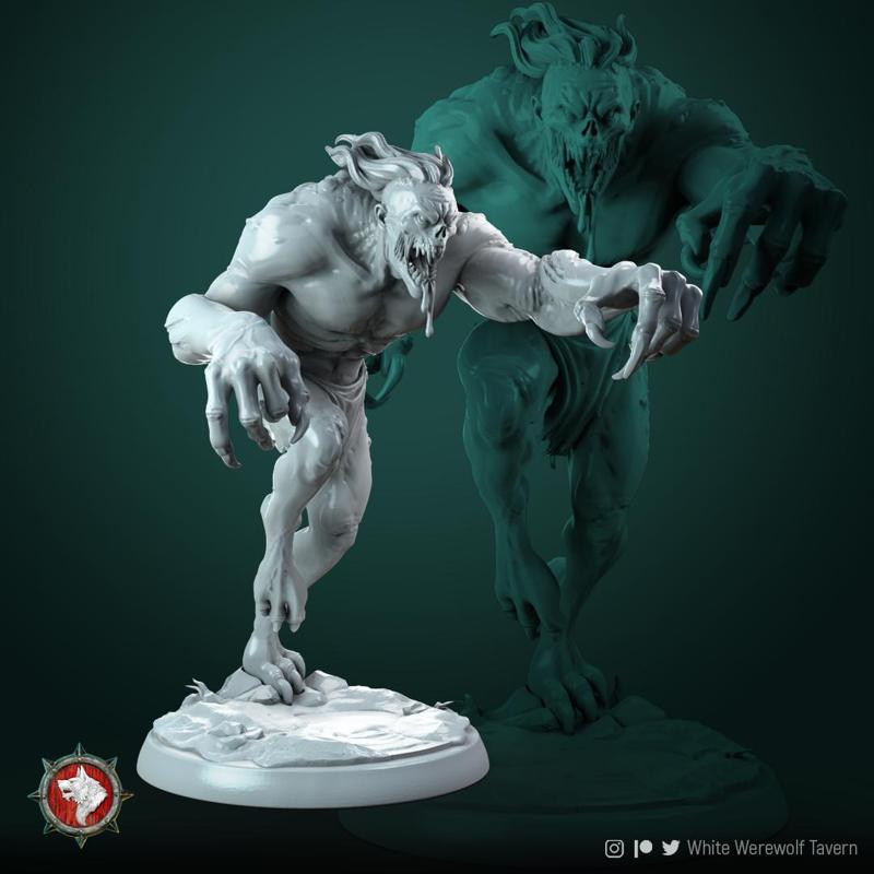 Ghoul 2 miniature 32mm pre-supported