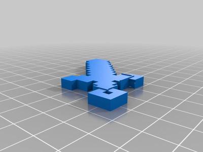 (3D Slash) minecraft_tools_with_keychain_hole