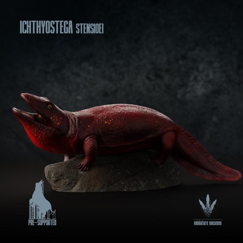 Ichthyostega stensioei : Vocalizing on a rock